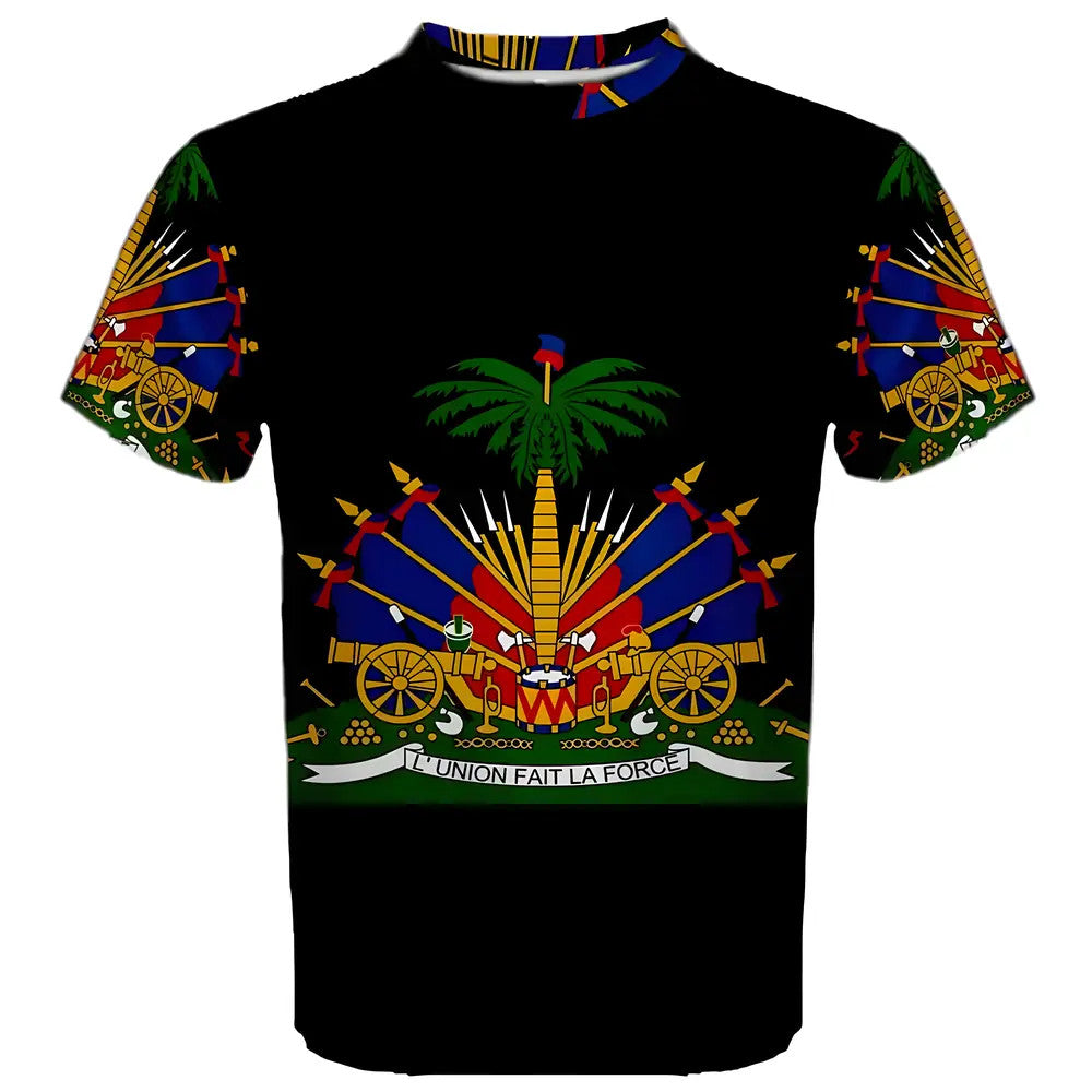 Haiti Coat of Arms Sublimated Sports Jersey - Kids_0
