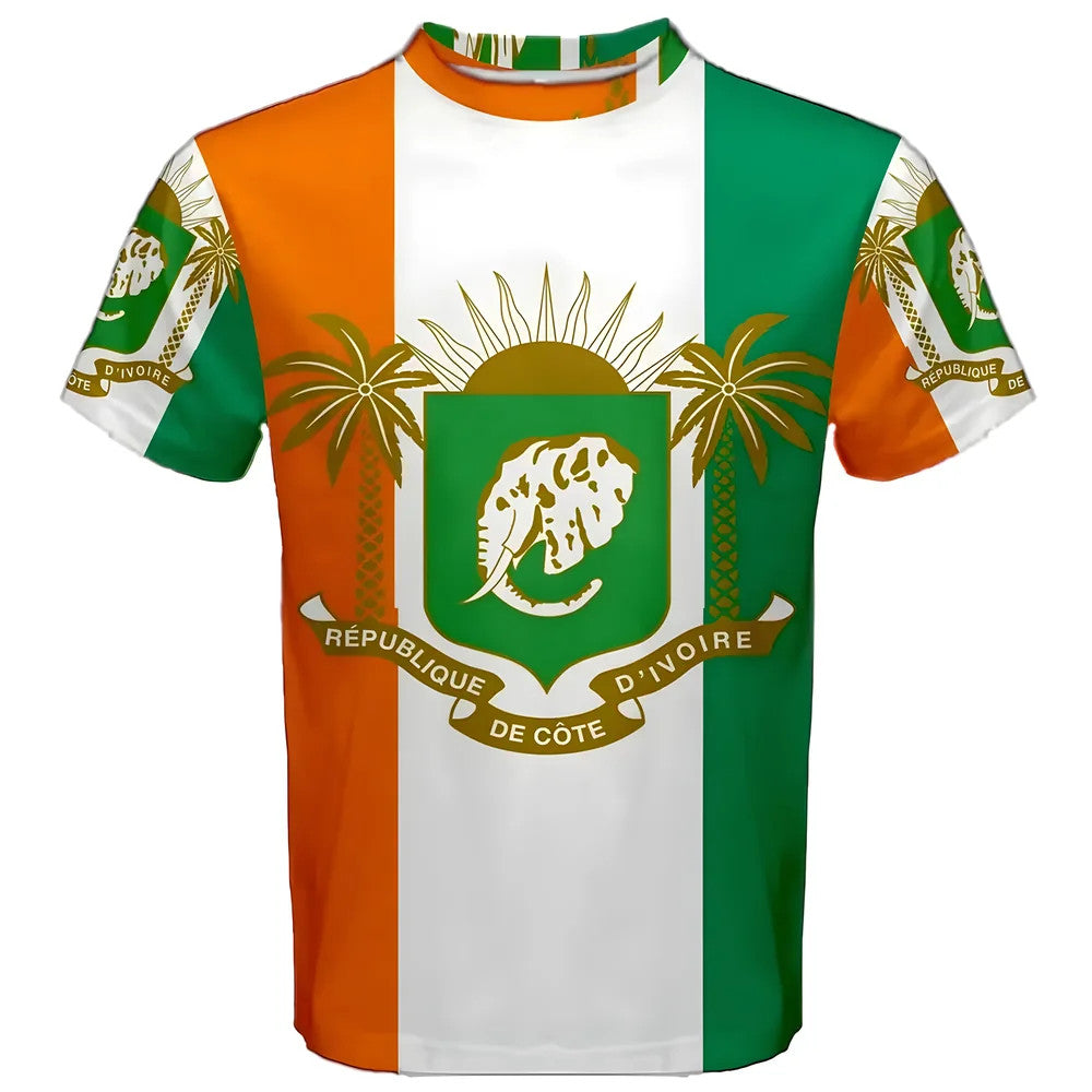 Ivory Coast Coat of Arms Sublimated Sports Jersey - Kids_0