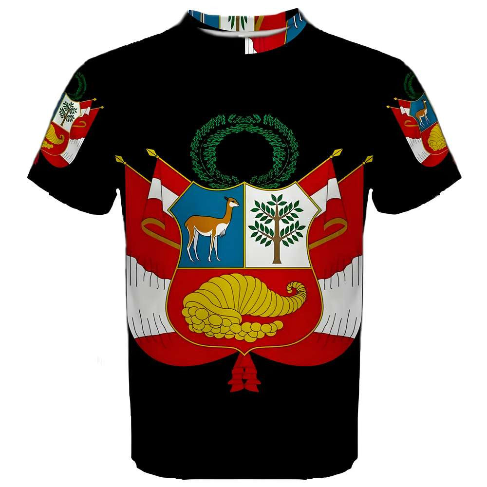 Peru Coat of Arms Sublimated Sports Jersey_0