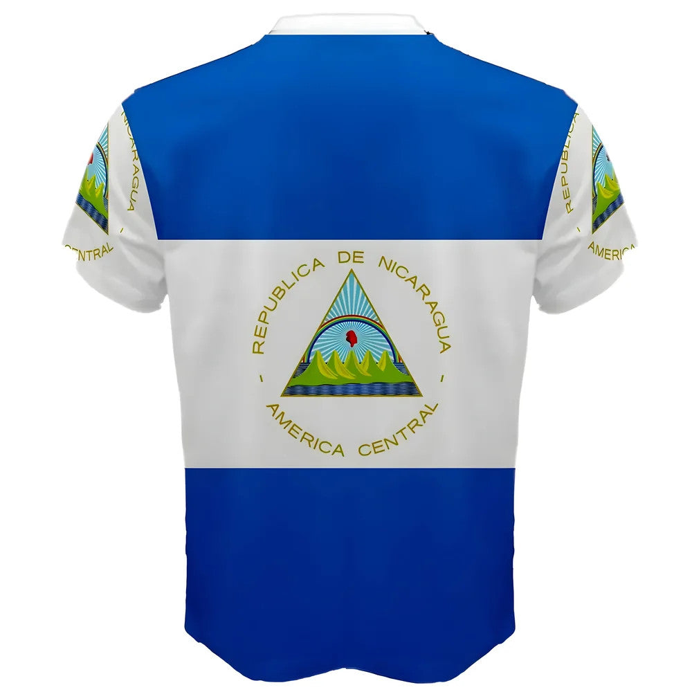 Nicaragua Flag Sublimated Sports Jersey - Kids_1