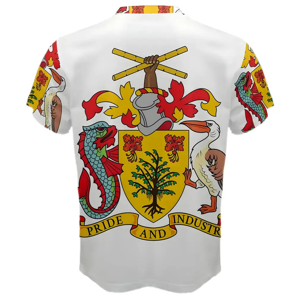 Barbados Coat of Arms Sublimated Sports Jersey - Kids_1