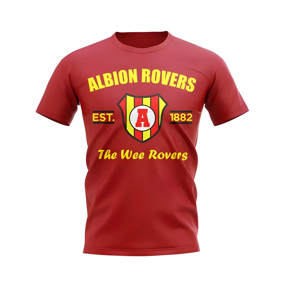 Albion Rovers Established Football T-Shirt (Red)_0