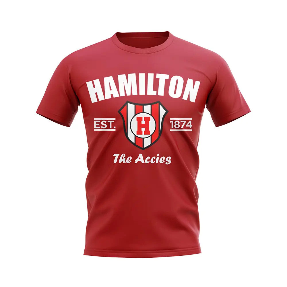 Hamilton Accies Established Football T-Shirt (Red)_0