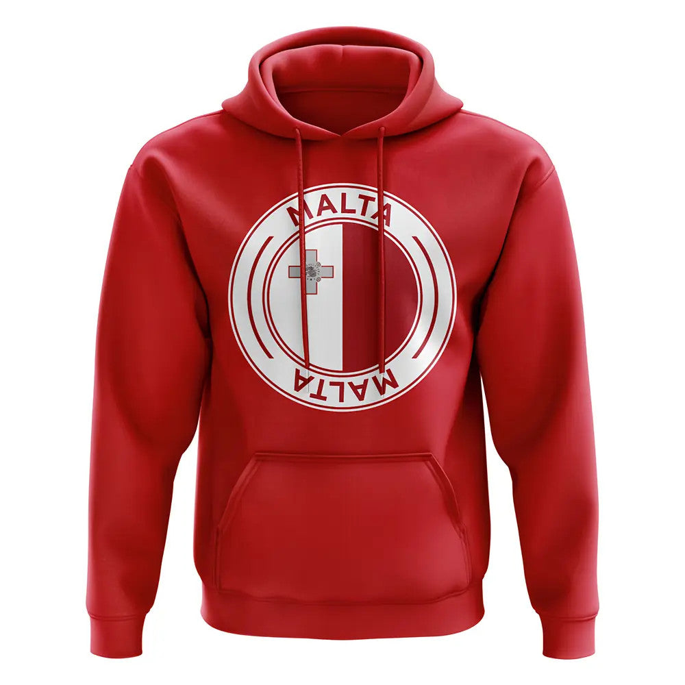 Malta Football Badge Hoodie (Red)_1