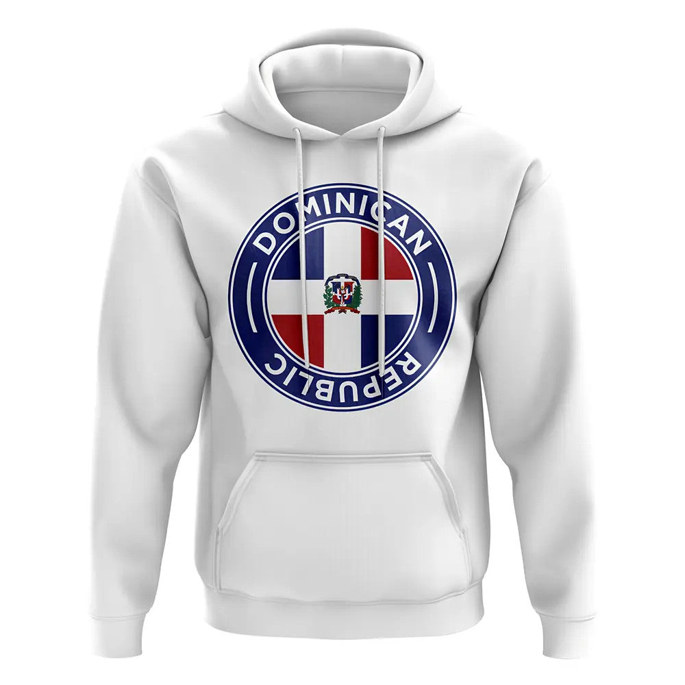 Dominican Republic Football Badge Hoodie (White)_1