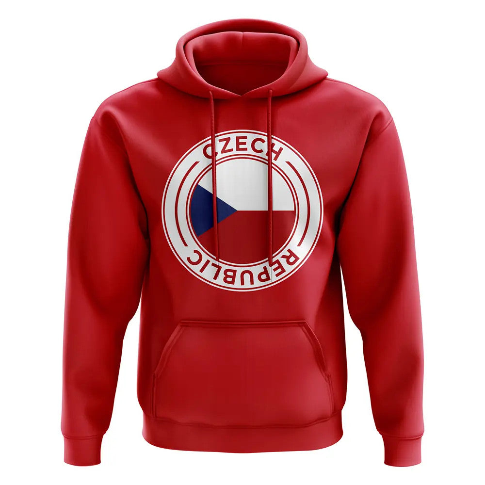 Czech Republic Football Badge Hoodie (Red)_1