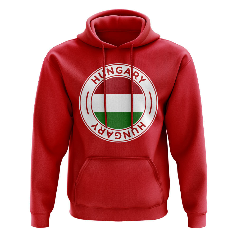 Hungary Football Badge Hoodie (Red)_1
