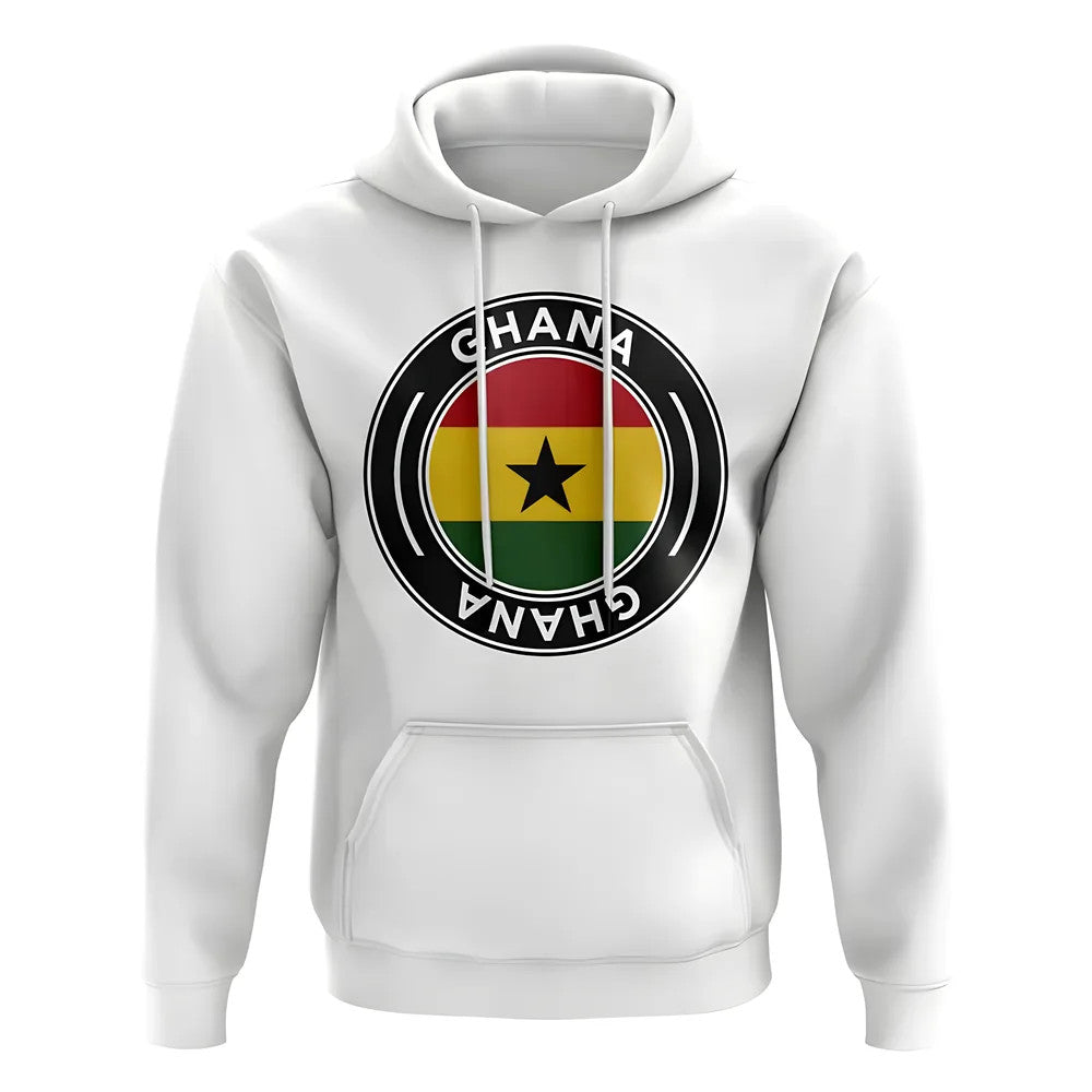 Ghana Football Badge Hoodie (White)_1