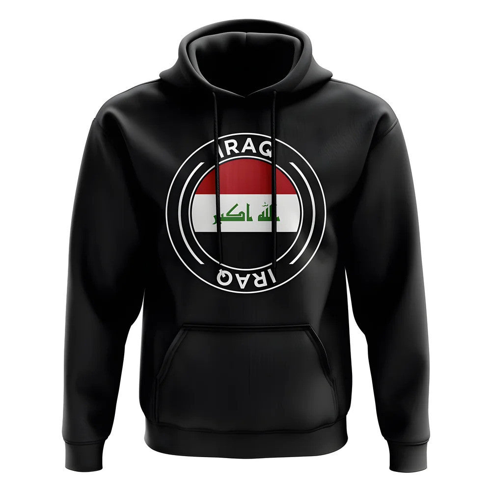 Iraq Football Badge Hoodie (Black)_1