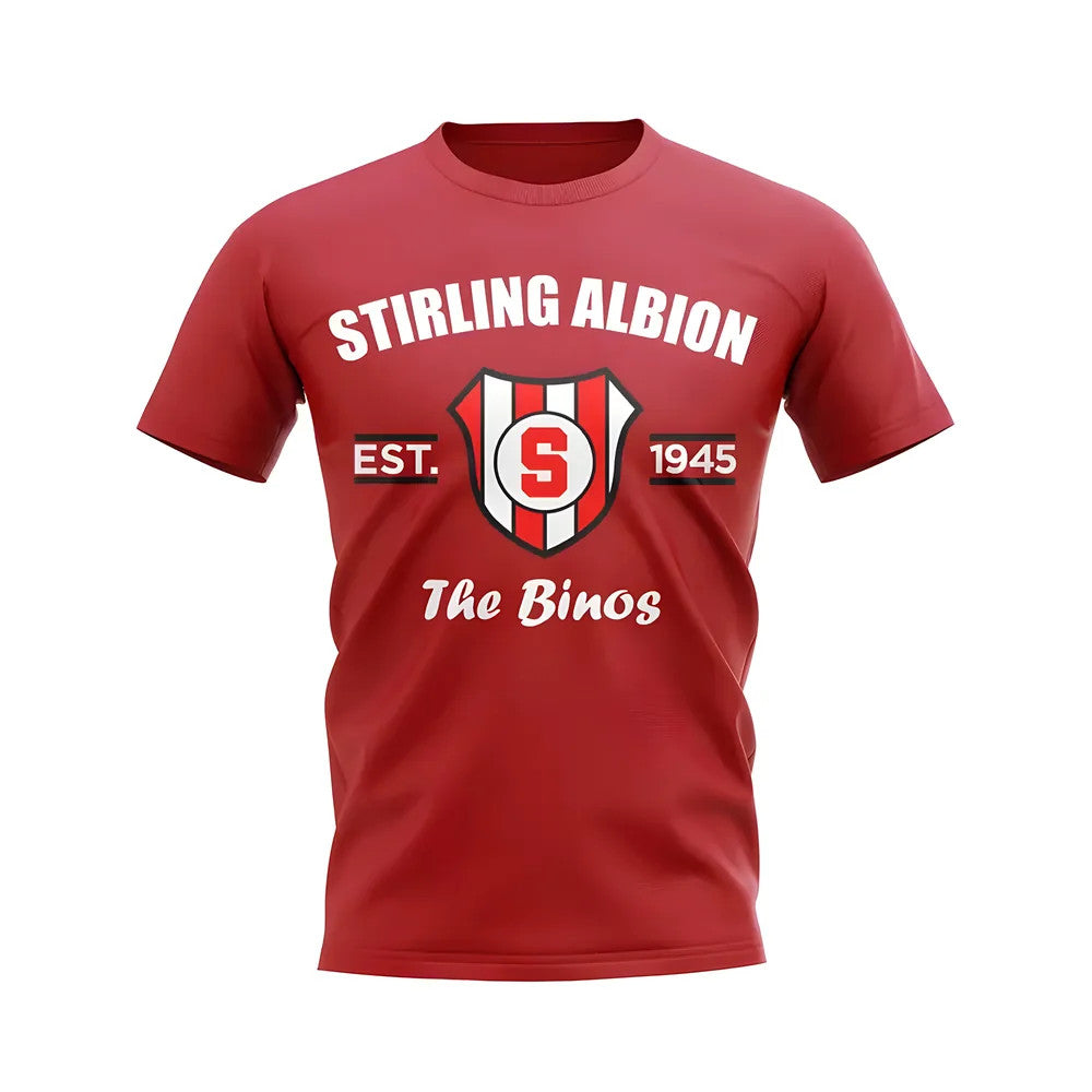 Stirling Albion Established Football T-Shirt (Red)_1