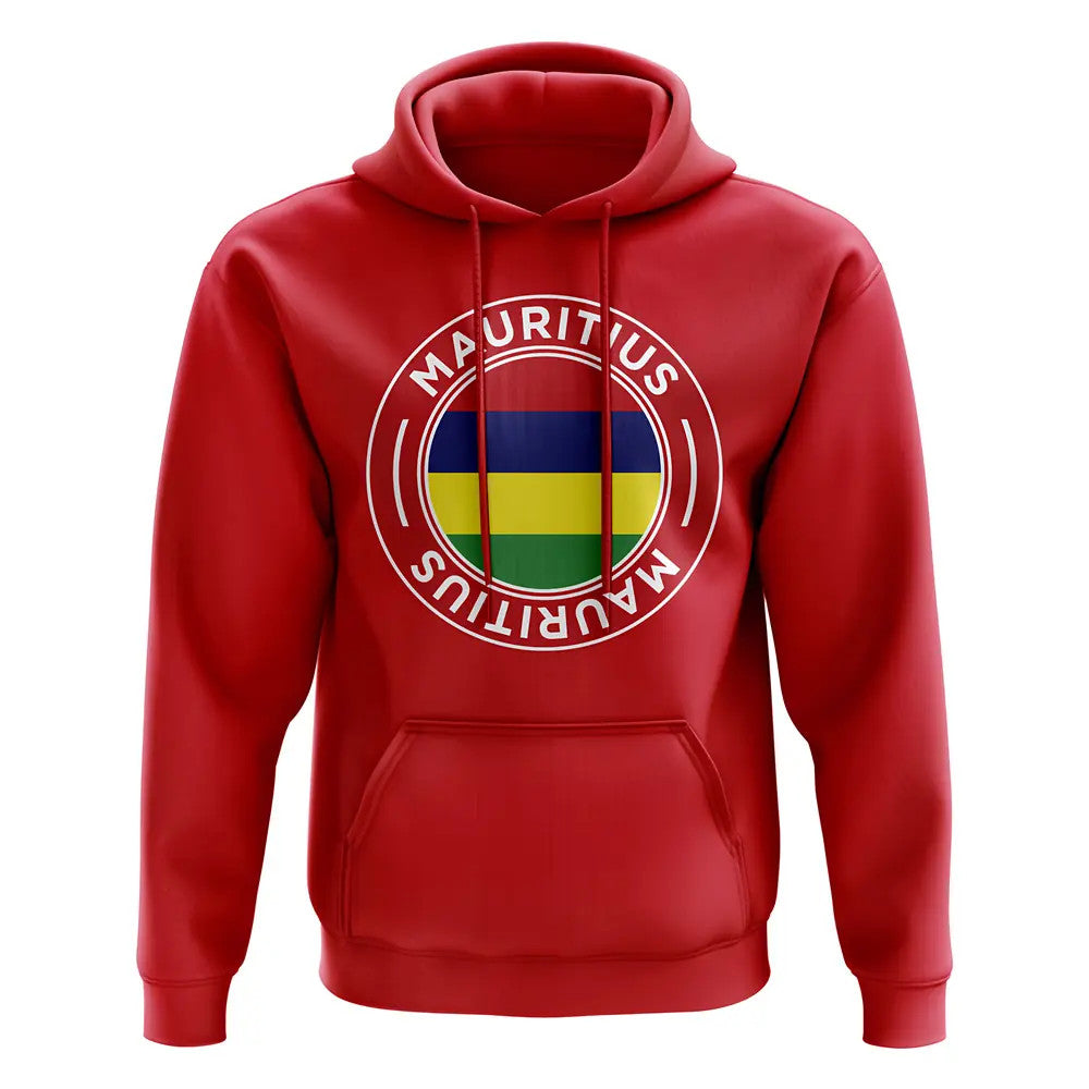Mauritius Football Badge Hoodie (Red)_0