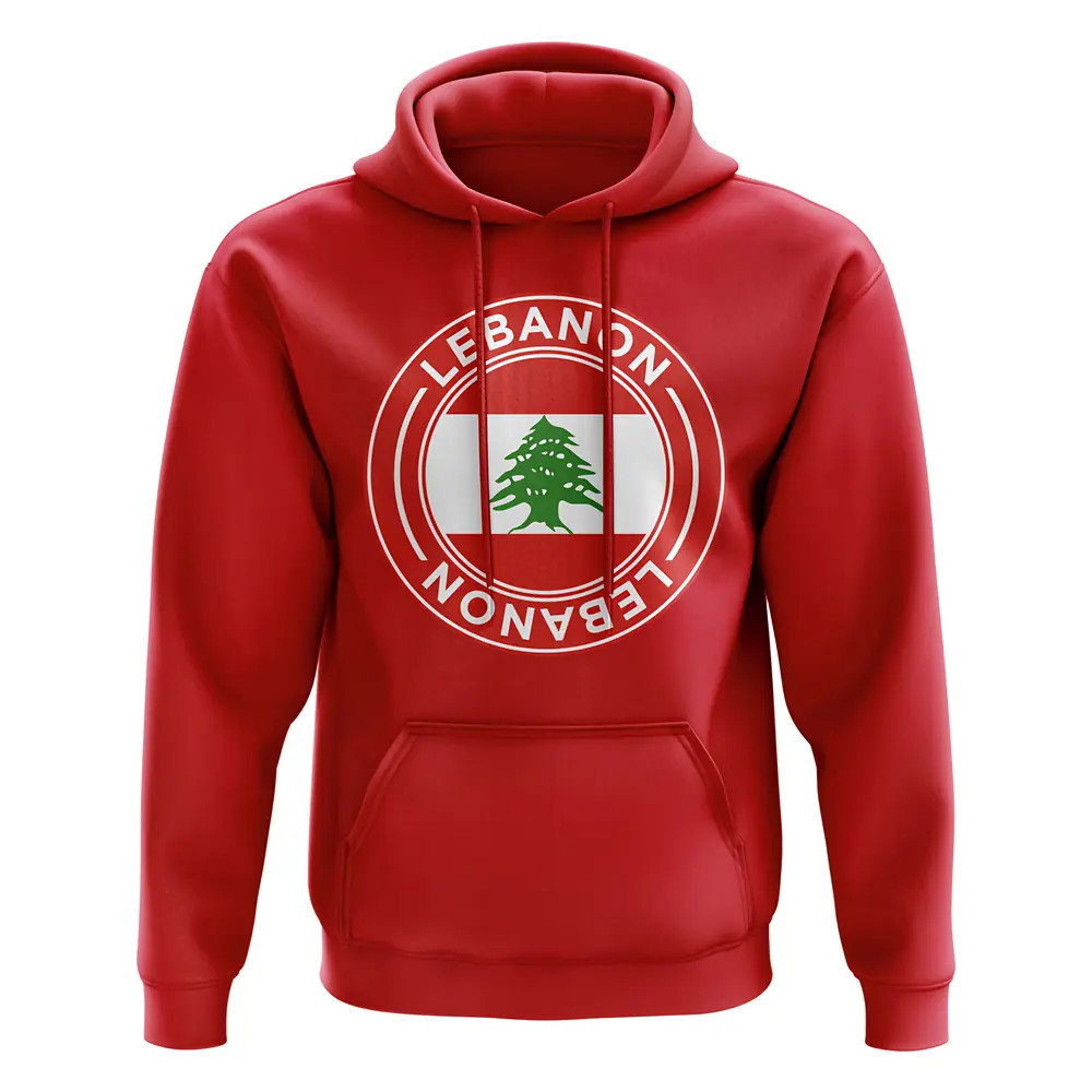 Lebanon Football Badge Hoodie (Red)_1