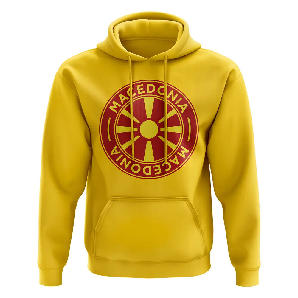 Macedonia Football Badge Hoodie (Yellow)_1