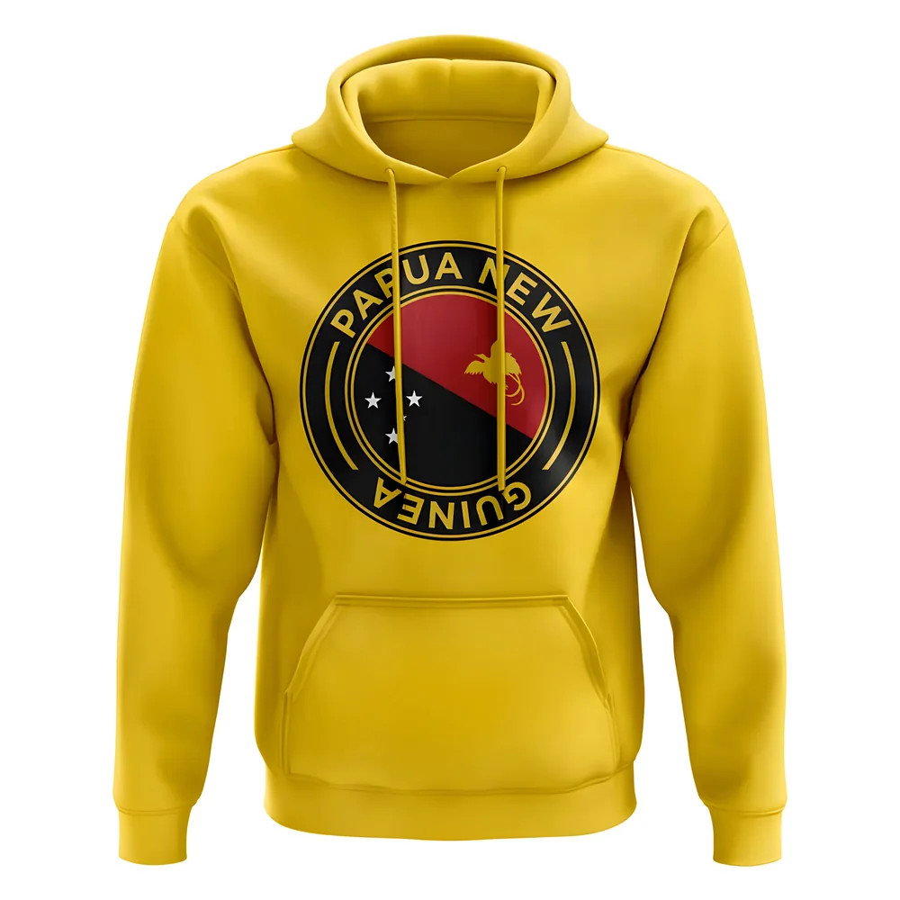 Papa New Guinea Football Badge Hoodie (Yellow)_1