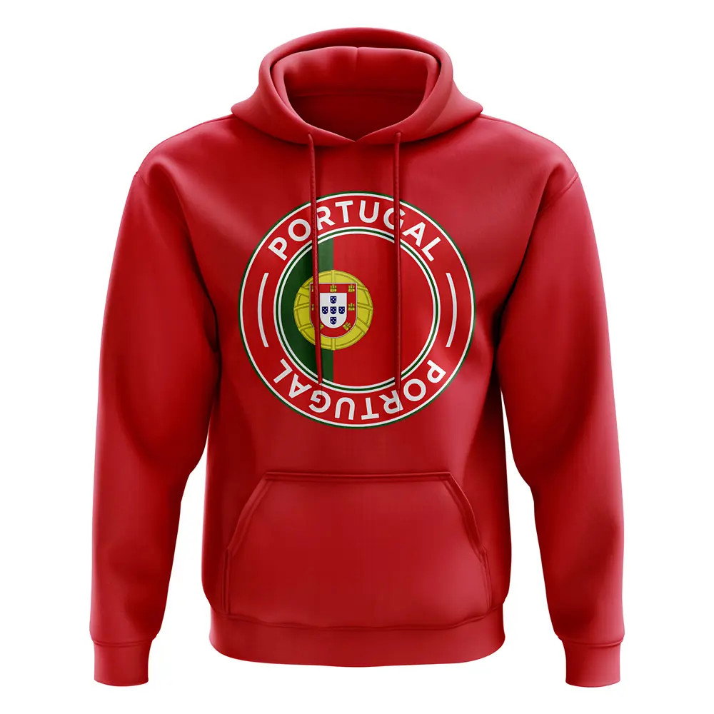 Portugal Football Badge Hoodie (Red)_1