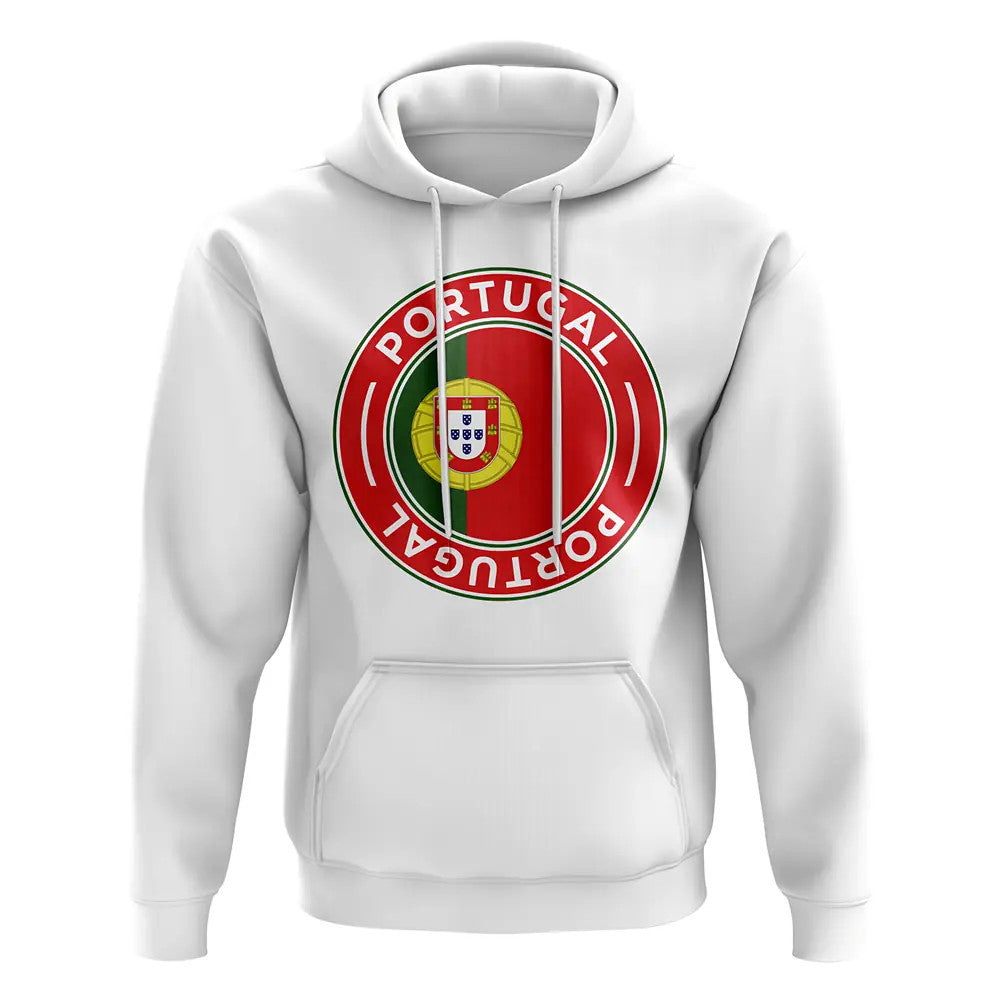 Portugal Football Badge Hoodie (White)_1