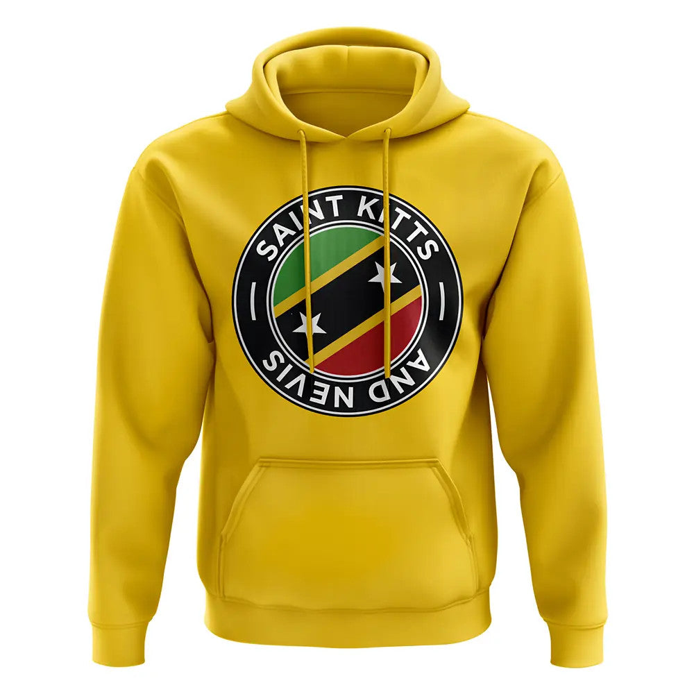Saint Kitts and Nevis Football Badge Hoodie (Yellow)_0