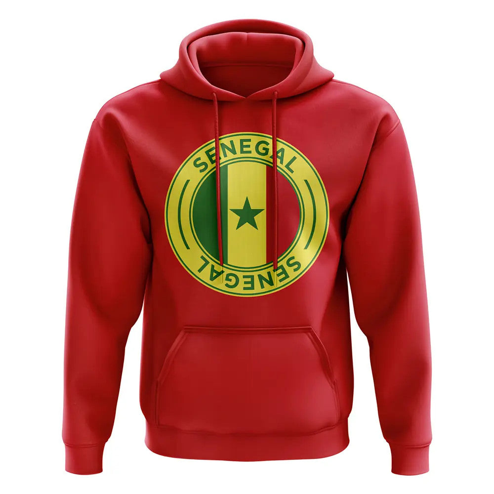 Senegal Football Badge Hoodie (Red)_1