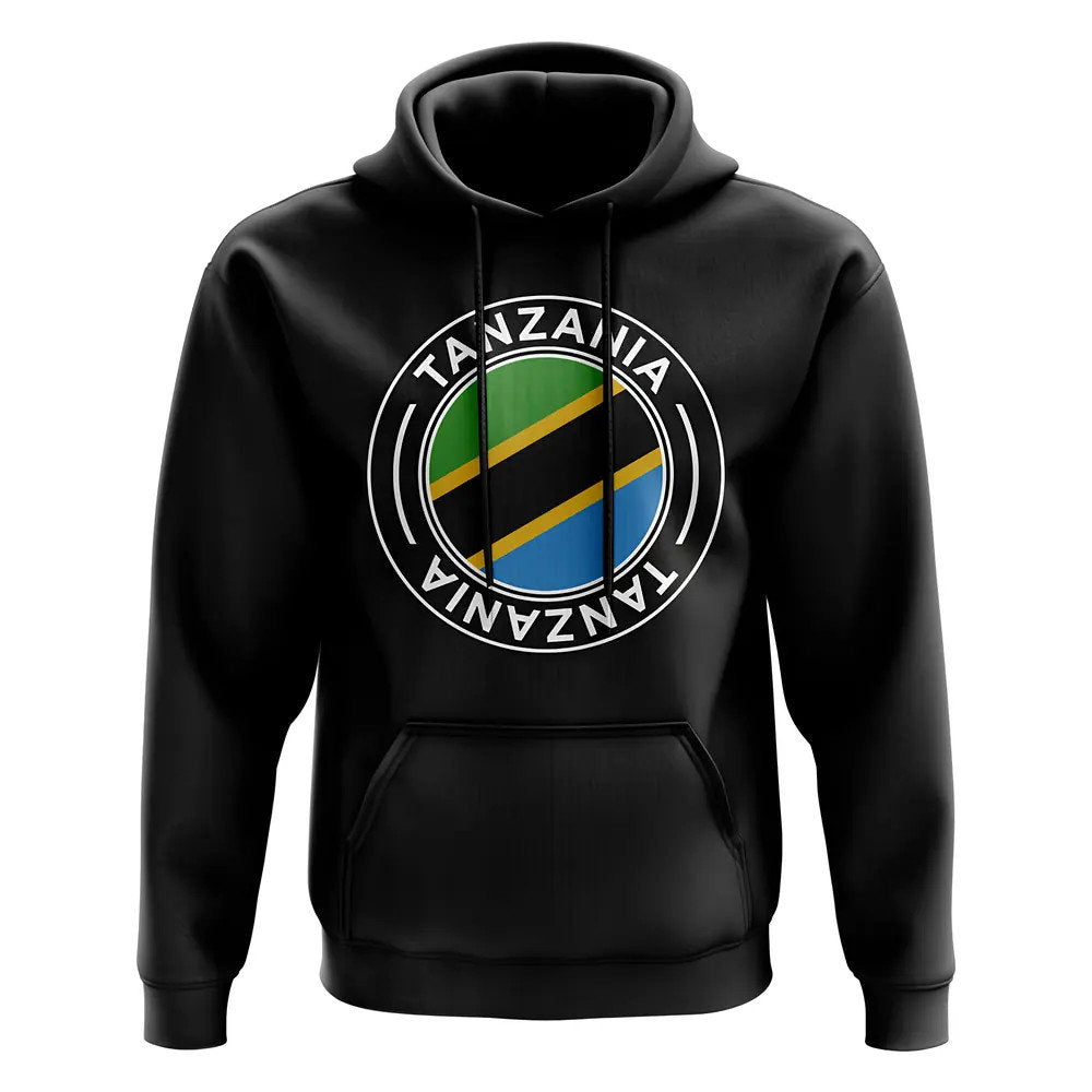 Tanzania Football Badge Hoodie (Black)_1