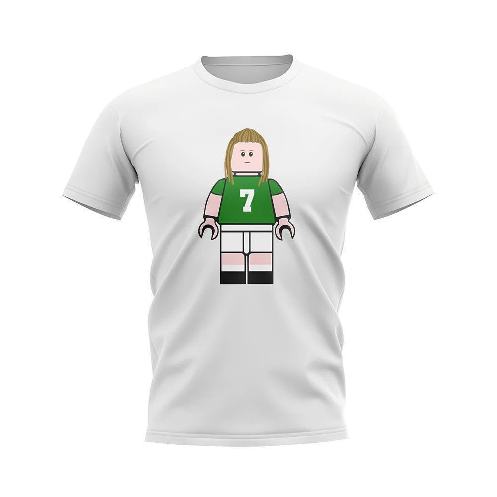 Henrik Larsson Celtic Brick Footballer T-Shirt (White)_0