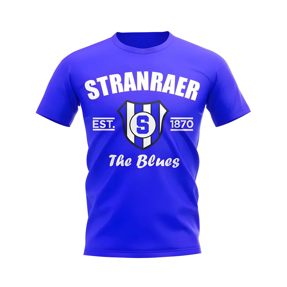 Stranraer Established Football T-Shirt (Royal)_0