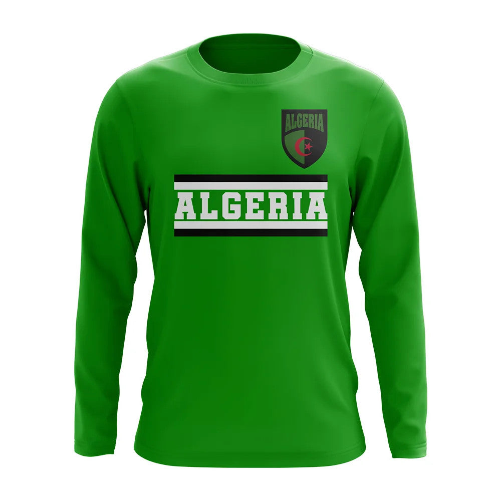 Algeria Core Football Country Long Sleeve T-Shirt (Green)_0