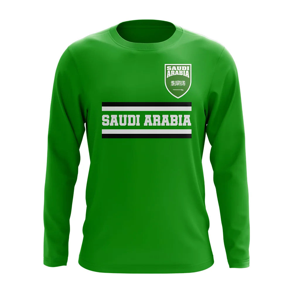 Saudi Arabia Core Football Country Long Sleeve T-Shirt (Green)_0