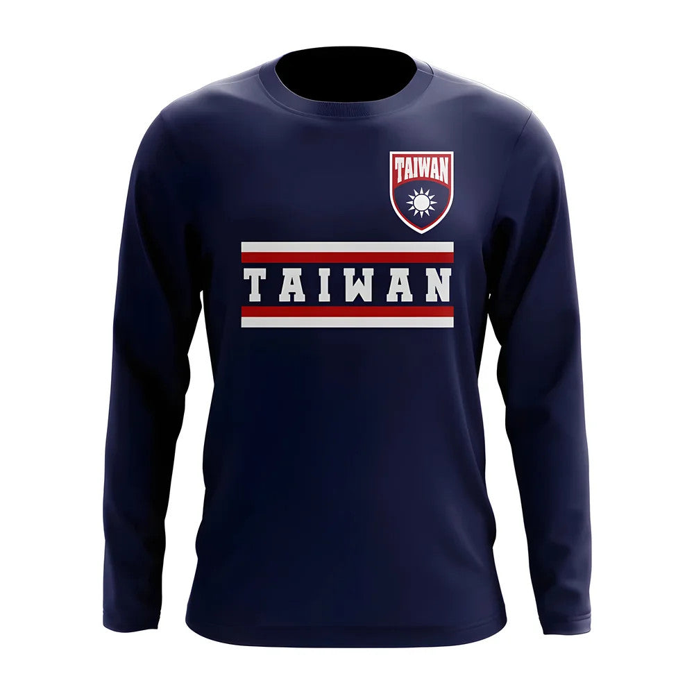 Taiwan Core Football Country Long Sleeve T-Shirt (Navy)_0