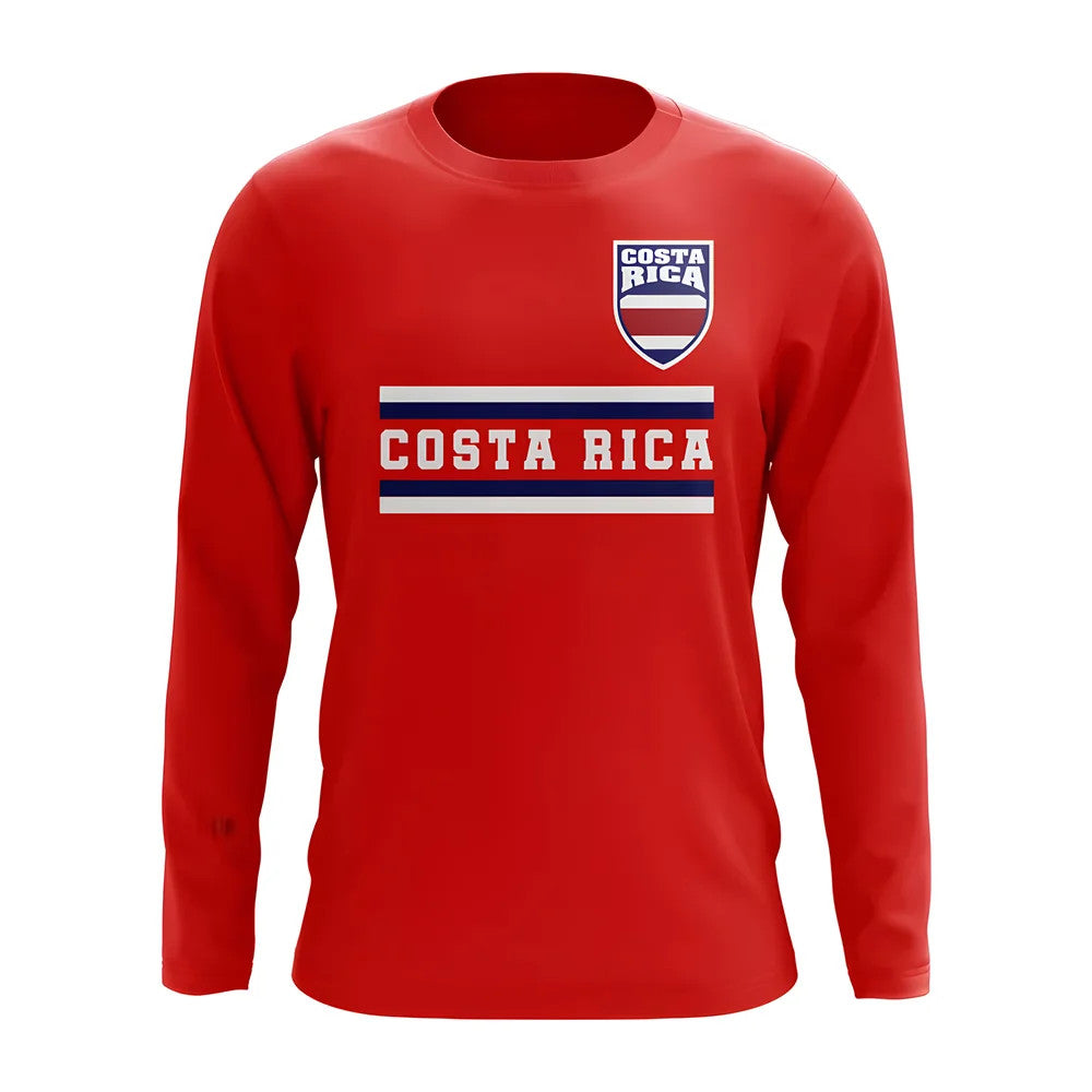 Costa Rica Core Football Country Long Sleeve T-Shirt (Red)_0