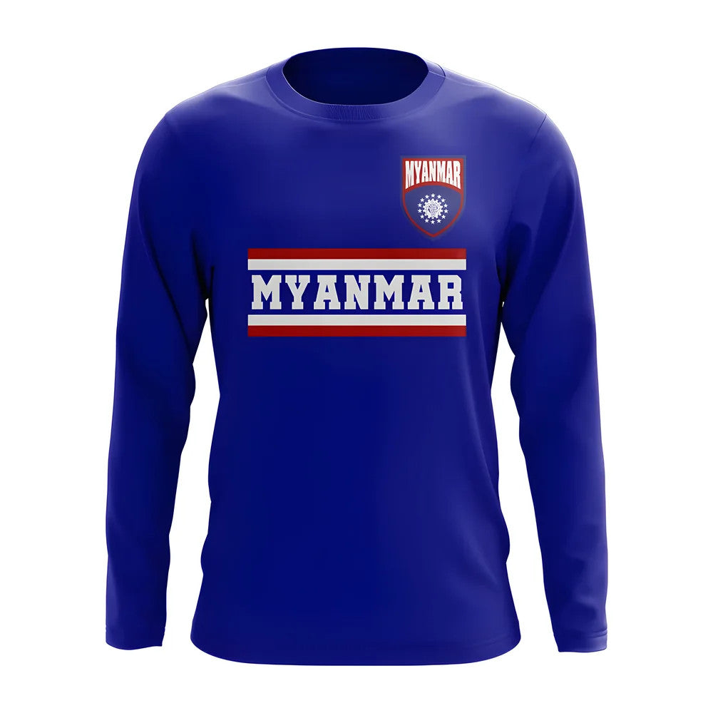 Myanmar Core Football Country Long Sleeve T-Shirt (Royal)_0
