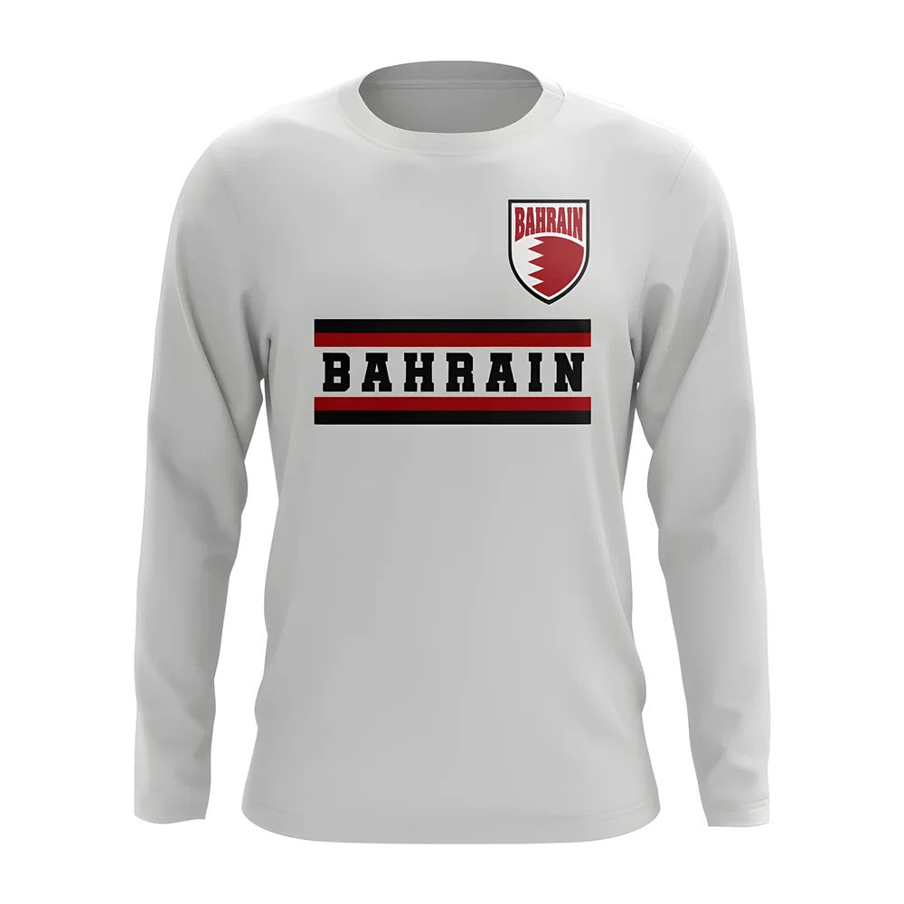 Bahrain Core Football Country Long Sleeve T-Shirt (White)_0