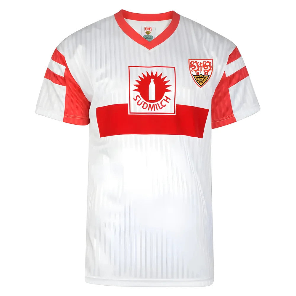 Score Draw Vfb Stuttgart 1992 Retro Football Shirt_0