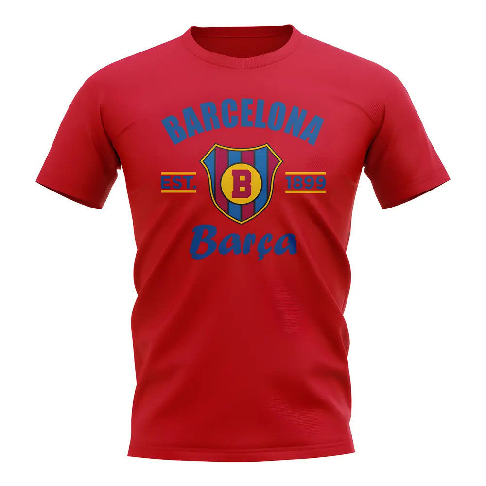 Barcelona Established Football T-Shirt (Red)_0