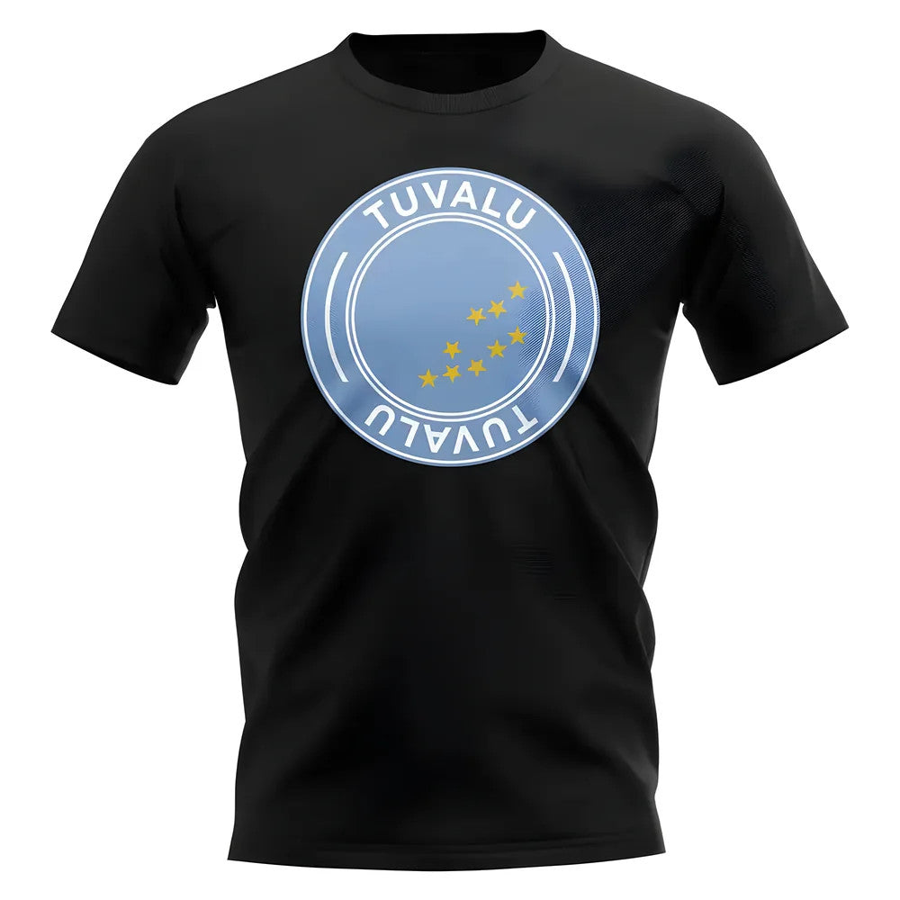 Tuvalu Football Badge T-Shirt (Black)_0