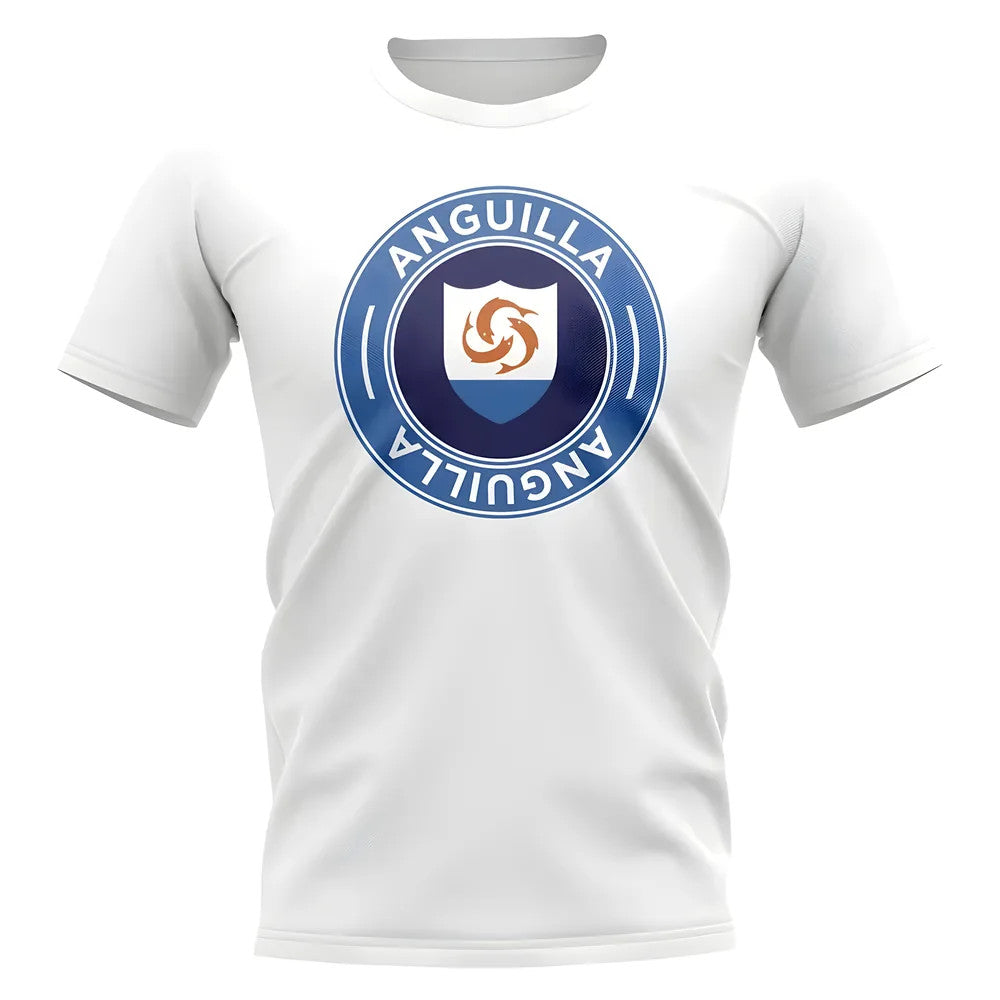 Anguilla Football Badge T-Shirt (White)_1