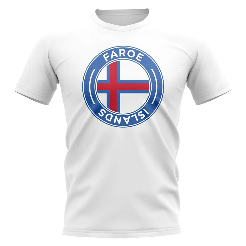 Faroe Islands Football Badge T-Shirt (White)_0