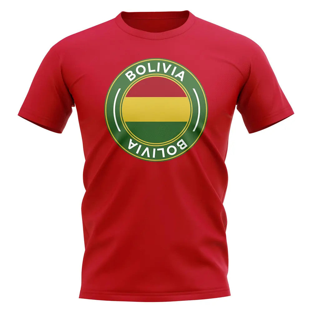 Bolivia Football Badge T-Shirt (Red)_1