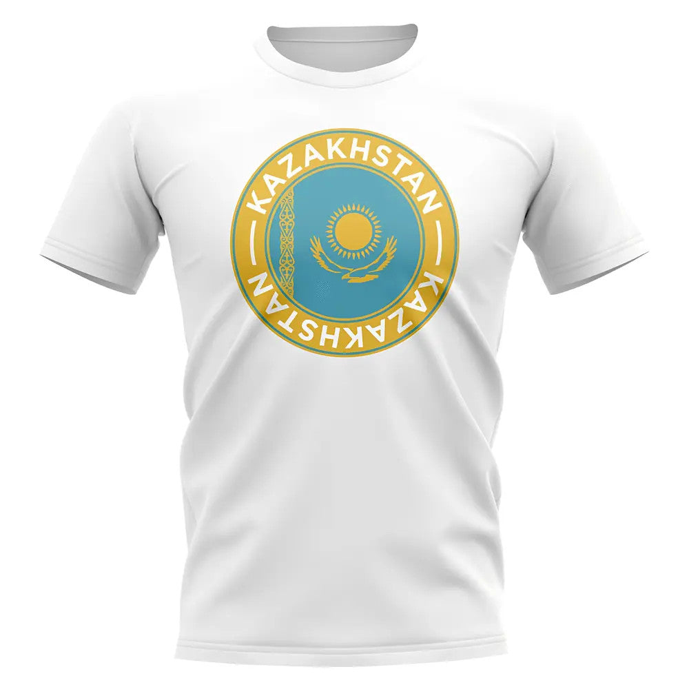 Kazakhstan Football Badge T-Shirt (White)_1