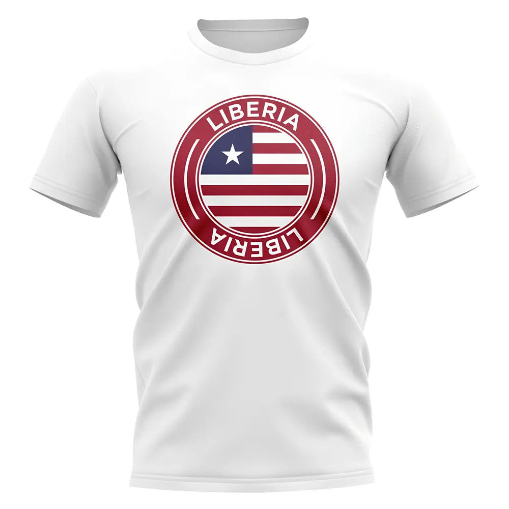 Liberia Football Badge T-Shirt (White)_0