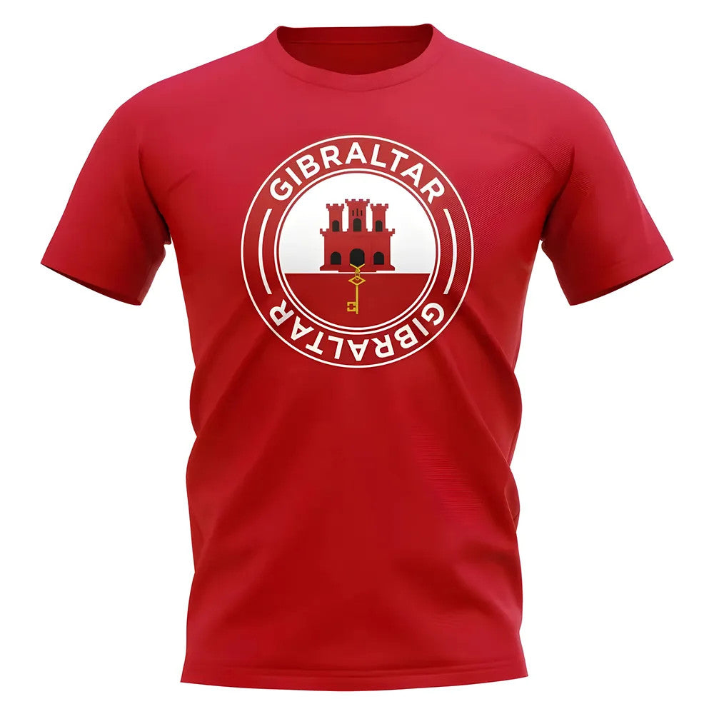 Gibraltar Football Badge T-Shirt (Red)_1