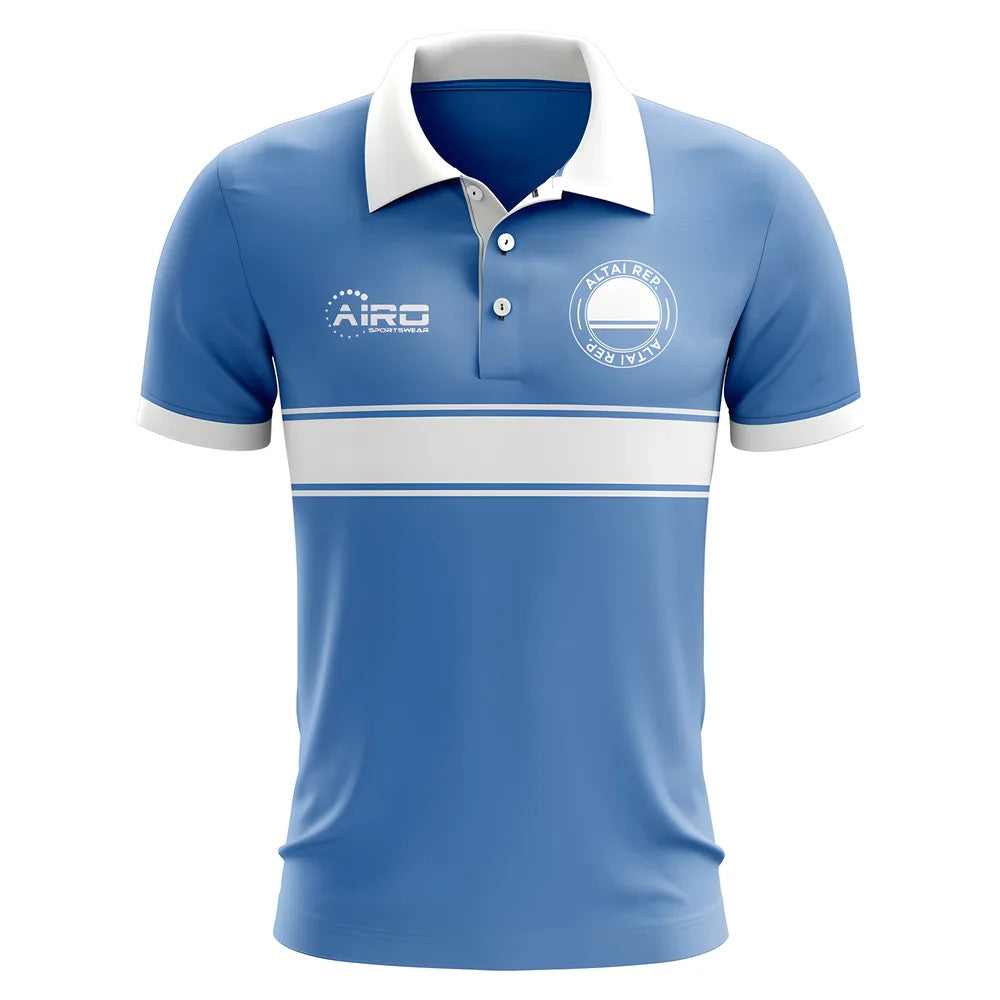Altai Republic Concept Stripe Polo Shirt (Sky) - Kids_1