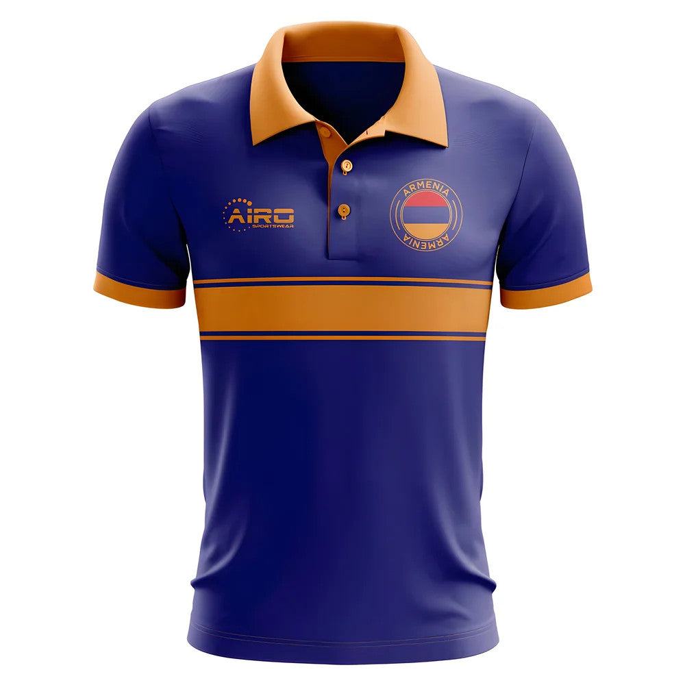 Armenia Concept Stripe Polo Shirt (Royal) - Kids_1