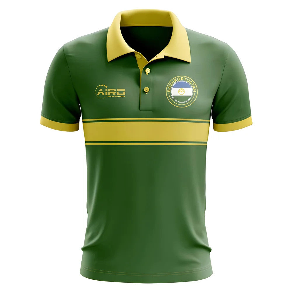 Bashkortostan Concept Stripe Polo Shirt (Green)_0