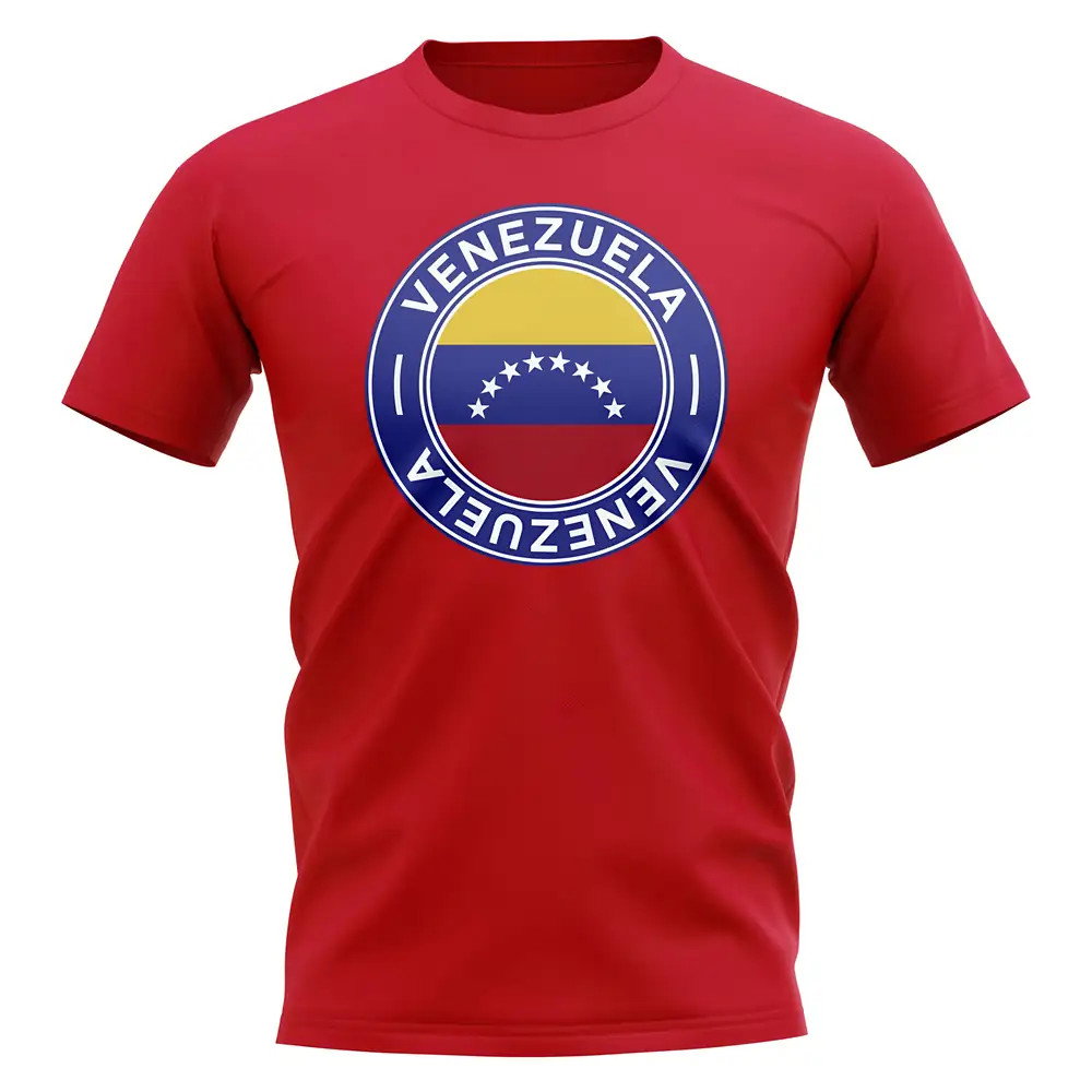 Venezuela Football Badge T-Shirt (Red)_1