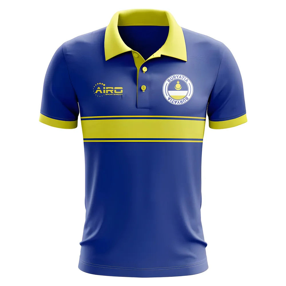 Buryatia Concept Stripe Polo Shirt (Blue) - Kids_0