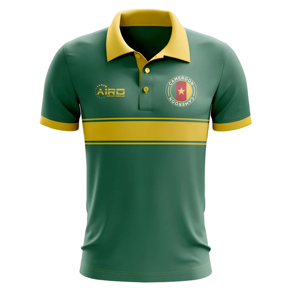 Cameroon Concept Stripe Polo Shirt (Green) - Kids_1