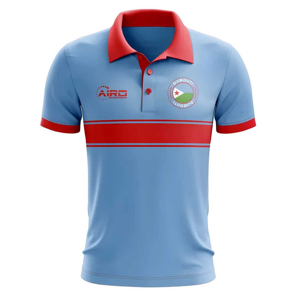 Djibouti Concept Stripe Polo Shirt (Sky) - Kids_1