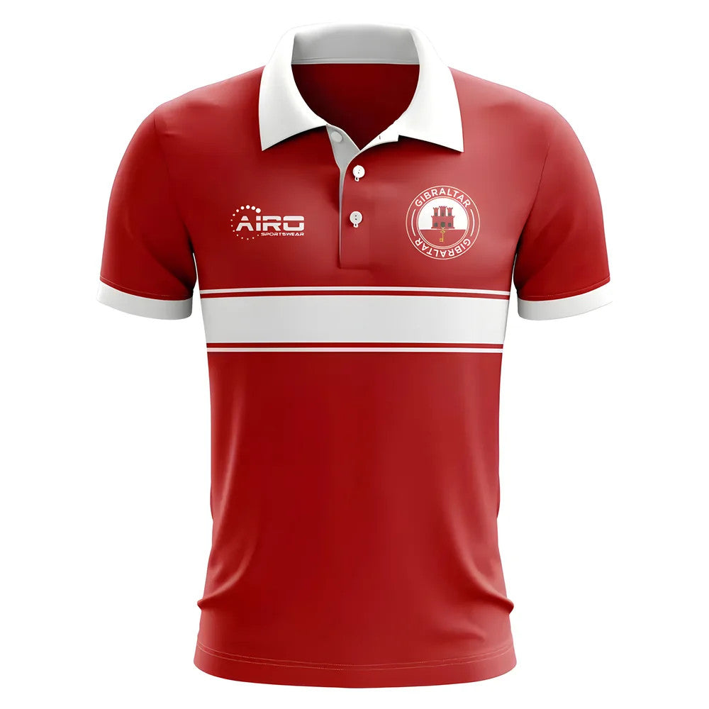 Gibraltar Concept Stripe Polo Shirt (Red)_1