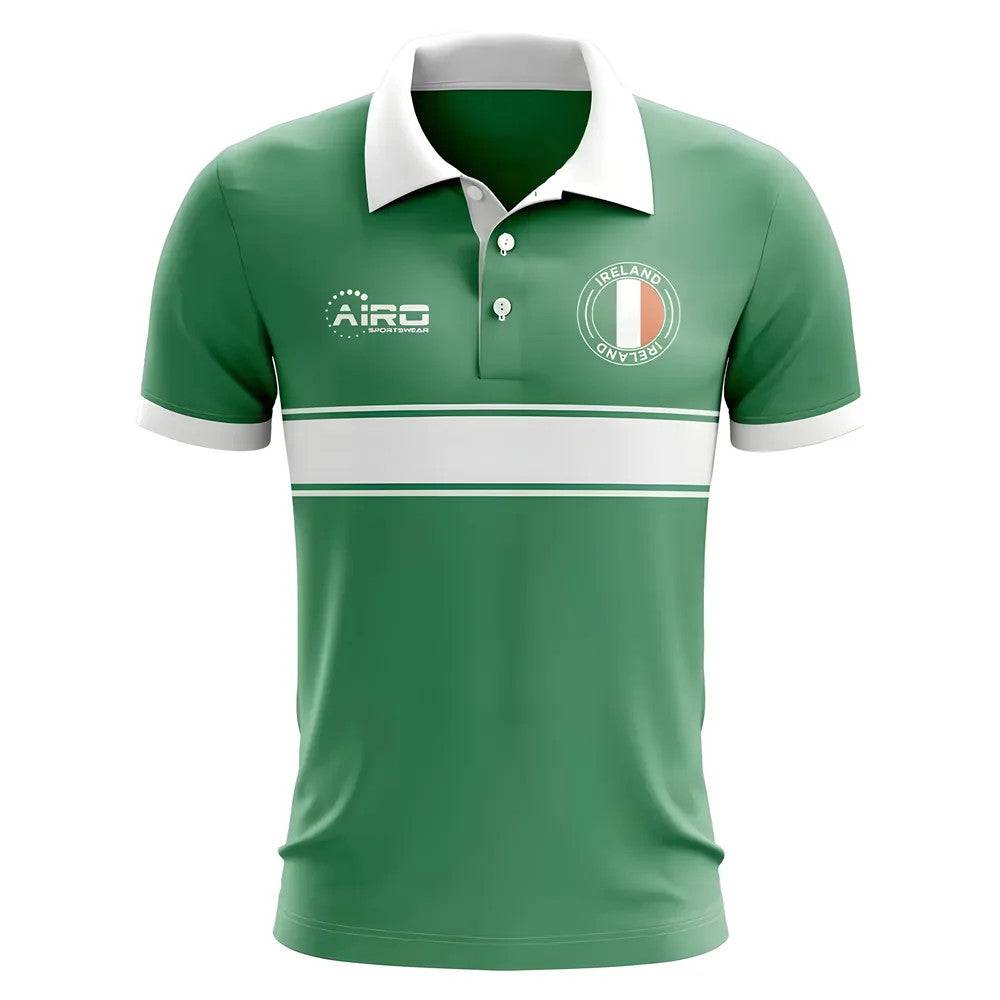 Ireland Concept Stripe Polo Shirt (Green)_1