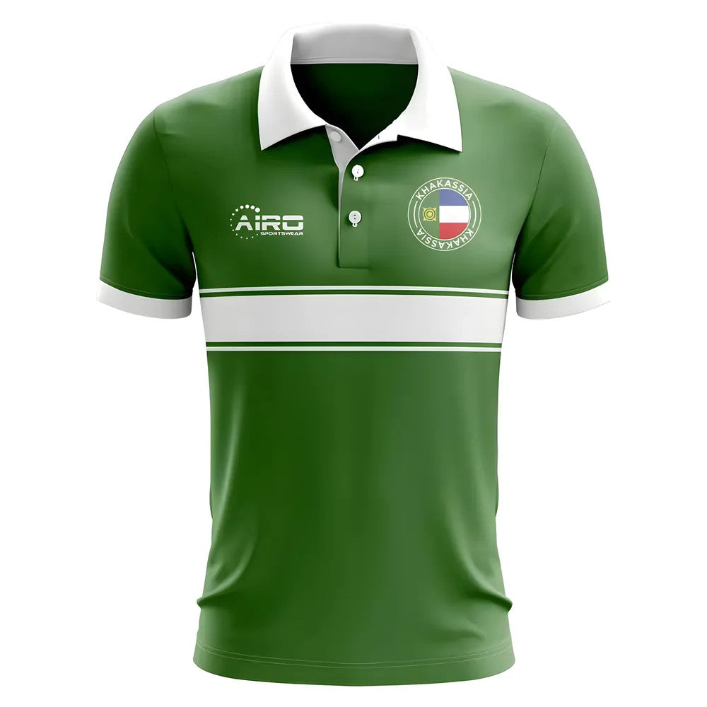 Khakassia Concept Stripe Polo Shirt (Green) - Kids_0